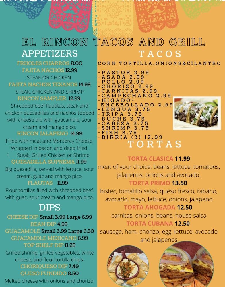 El Rincon Tacos & Grill Menu image 3
